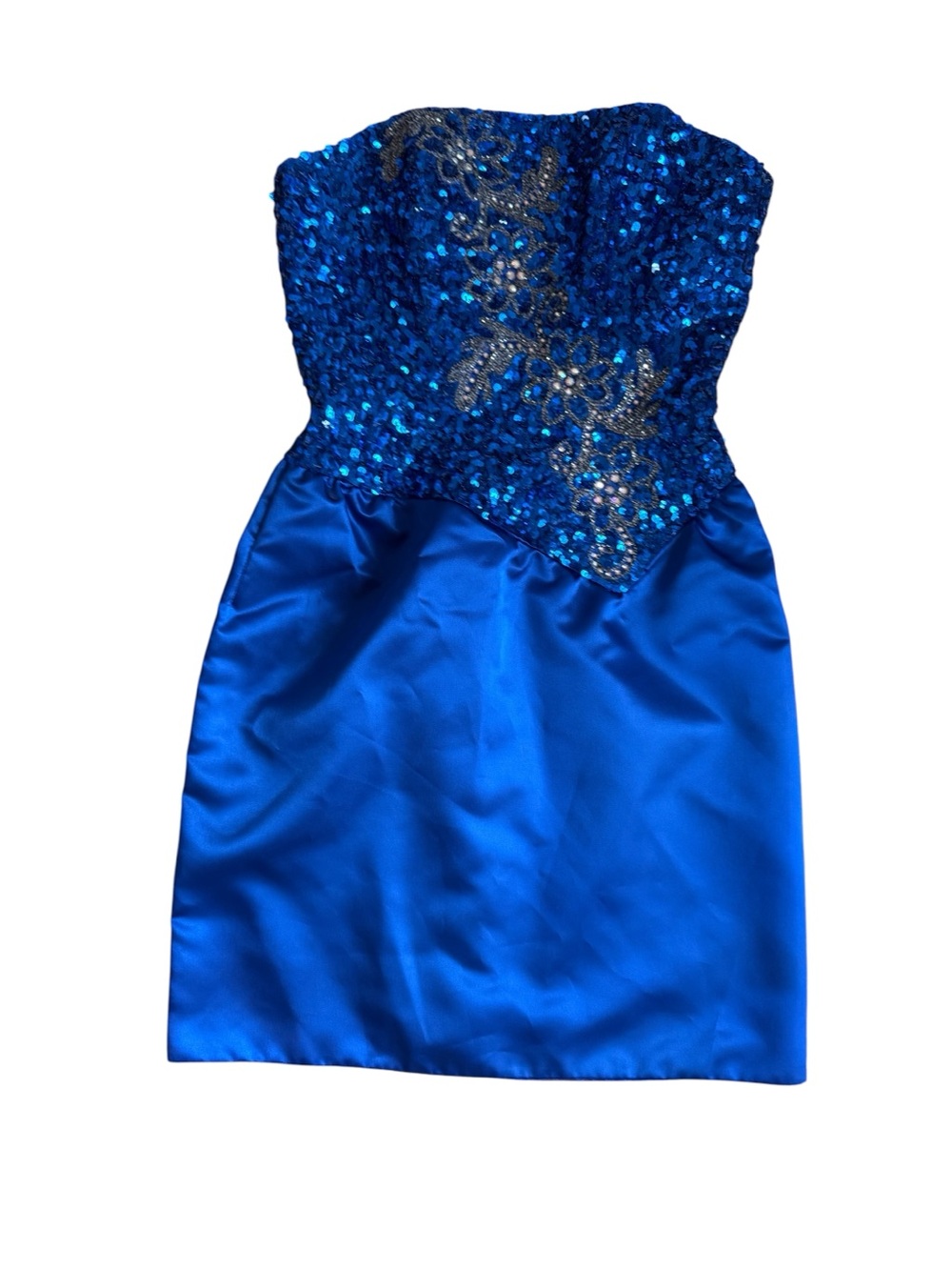 Vintage Mike Benet Formals Sequin Strapless Dress